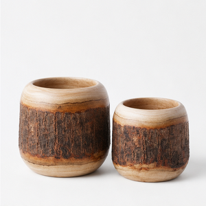 Maceta de Madera Rústica Hecha a Mano, Maceta de Tronco Natural para Plantas de Interior y Exterior, Decoración Ecológica para Jardín de Estilo Rústico - Product Image 6