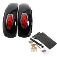 Sacoche de selle rigide pour moto avec éclairage pour Honda Harley Yamaha