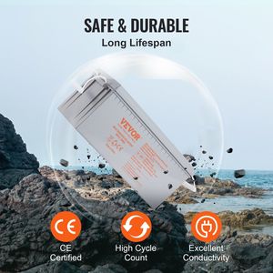 แบตเตอรี่ AGM แบบชาร์จได้ 12V 200AH สำหรับเรือ RV พลังงานแสงอาทิตย์ ระบบออฟกริด ใช้กับ UPS สำรองไฟ  ค่าการคายประจุเองต่ำ - Product Image 4