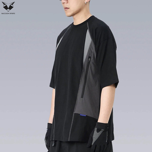 เสื้อยืดเทคแวร์คุณภาพสูงขายส่ง เสื้อผ้าสะท้อนแสงแนวสตรีทแวร์ เสื้อยืดผู้ชายแบบใช้งานได้จริง เสื้อผ้าดูดซับความชื้น เสื้อเทคแวร์ - Product Image 3