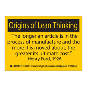 Étiquettes autocollantes Brady Lean Manufacturing résistantes à la chaleur et aux produits chimiques, finition mate pour le contrôle des processus - Product Image 1