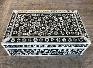 Bone Inlay Resin Handmade Polished <b>Jewelry</b> <b>Packaging</b> Box by Artisan Craft for Gifting Necklaces Rings Earrings - Product Image 3