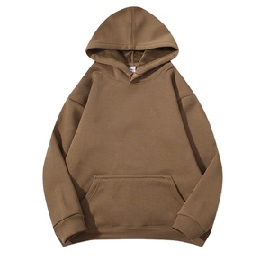 Sweat-shirts à capuche pour hommes en coton épais 430 g/m², vierges, unis, coupe oversize, avec logo personnalisé, pour la gym - Product Image 3