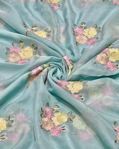 Tissu en Chiffon Brodé Malty Dobby 100% Polyester Respirant Écologique Poids Moyen pour Mariage Couleur Personnalisée Textile - Product Image 4