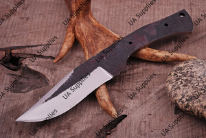 มีดสกินเนอร์เหล็กกล้าคาร์บอนคุณภาพสูงสำหรับแคมป์ปิ้ง EDC ใบมีดแบบดรอปพอยต์ ฟูลแทงค์ ตีขึ้นรูปด้วยมือ เป็นมิตรกับสิ่งแวดล้อม ขนาดสั่งทำได้ - Product Image 2