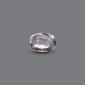 Loose Lab-Created White Zircon 4.3 Carat Oval Cut 4x4mm Calibrated Gemstone for Fine Jewelry - Product Image 2