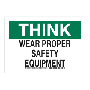 Panneau de signalisation routière pliable en PVC Brady THINK Safety pour les zones de travail intérieures et extérieures - Product Image 2