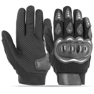 Leather <b>Touch</b> Screen Full Finger Racing <b>Gloves</b> for Motorbike Cycling Hiking & Climbing-Waterproof Outdoor Sports Men's <b>Gloves</b> - Product Image 1