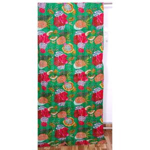 Colcha Kantha Étnica Vintage Hecha a Mano en Rajastán, India, Colcha Kantha de Algodón Cosida a Mano, Colcha de Retazos para Hotel - Product Image 3