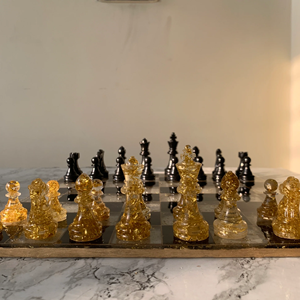 Juego de ajedrez de resina hecho a mano, juego de ajedrez de caballero renacentista, juego de estrategia clásico recreativo, tablero de ajedrez de resina para regalo - Product Image 2
