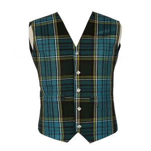 เสื้อกั๊กลายสก็อตสำหรับผู้ชายของแอนเดอร์สัน ลายตารางแบบทาร์ทัน ด้านหลังบุอย่างเต็มที่ พร้อมสายรัดปรับได้ - Product Image 2