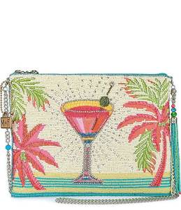 Bolso de mano verde hecho a mano con cuentas florales y correa de cadena - Product Image 2