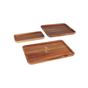 Plateau rectangulaire en bois de haute qualité, plateau de service en bois massif naturel pour la cuisine et la table à manger - Product Image 5