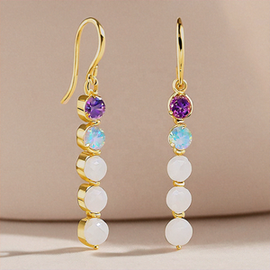 Joyería de piedras preciosas de lujo al por mayor 925 Plata Topacio azul natural multi piedra pendiente de gota joyería - Product Image 2