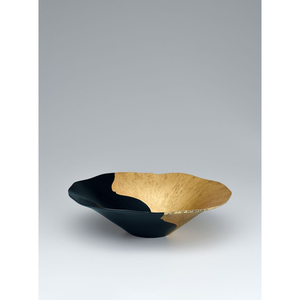 ชามเสิร์ฟอาหารทรงแปลกตา ผลิตจากโลหะคุณภาพสูง ชุบสีดำแบบสองชั้นเคลือบด้วยผง และชุบทอง พร้อมจำหน่าย - Product Image 1