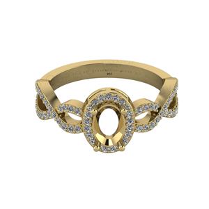 Bijou en argent sterling 925 massif de haute qualité, ovale 8x6mm, serti à griffes infinies, pour pierre de résine souvenir de lait maternel - Product Image 1