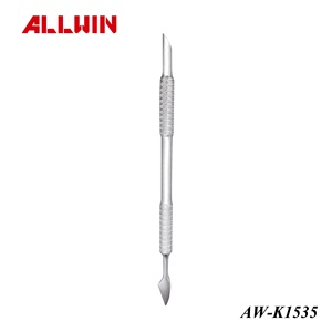 Empujador de Cutículas Profesional de Doble Punta, Acero Inoxidable Pulido para Manicuristas - Product Image 5