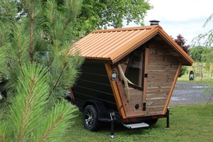 Sauna mobile Grizzly Drifter, alimenté au bois, prêt pour une utilisation hors réseau - Product Image 4