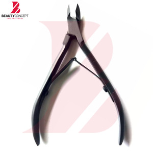 Coupe-cuticules de qualité supérieure, design premium, double ressort, couleur noir mat, usage professionnel, coupe-ongles. - Product Image 2