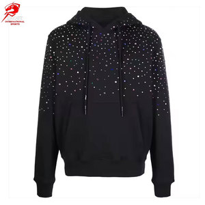 เสื้อฮู้ดดี้ผู้ชายประดับเพชรเทียมขายดี สวมใส่สบาย ใส่ได้ทุกวัน มีสินค้าพร้อมส่ง - Product Image 1