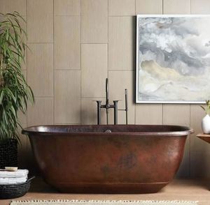 Hammered Freestanding Copper Bathtub Hammered At cheap and affordable price hot selling for Luxury Villa in Patina Finishes - Product Image 1