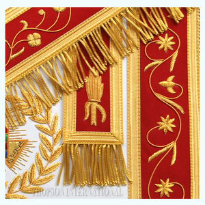 Tabliers maçonniques personnalisés brodés en 3D, de couleur personnalisée, robustes et de haute qualité, pour usage funéraire, MASONIC REGALIA PAST - Product Image 5