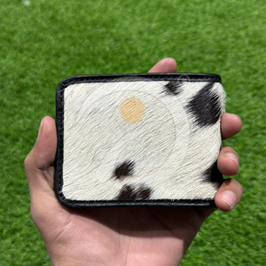 Portefeuille en cuir de vachette véritable, fin, fait main, avec pochette à cartes, pour homme - Product Image 1