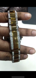 Montre en acier inoxydable automatique Hip Hop avec diamant Moissanite VVS 100% testé, résistance à l'eau 10 bars - Product Image 2