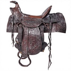Vente en gros de selles d'équitation anglaises en cuir de buffle véritable, absorbant la transpiration, de qualité supérieure, fournisseur de sellerie de luxe pour l'équitation - Product Image 3