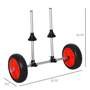 Aluminum Frame Kayak Cart <b>Trolley</b> with Adjustable Crossbar & Large Tires for Easy Transport for <b>Camping</b> - Product Image 2