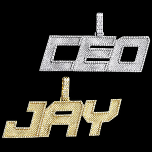 Colgante de Letra Personalizado con Nombre, Chapado en Oro Blanco, con Incrustaciones de Moissanita Plateada, Joyería Hip Hop para Hombre, Amuleto Distintivo Personalizado - Product Image 6