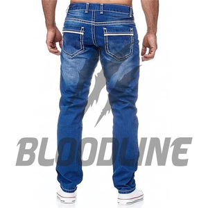 Jeans Blancos para Hombre Bloodline, Corte Slim Fit, Cintura Media, Algodón, Estilo Casual de Verano, Jeans para Hombre, Tela Denim de Primera Calidad - Product Image 4
