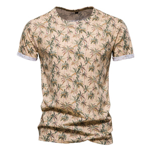 Nueva Camiseta de Verano 100% Algodón Estilo Hawaiano para Hombre, Manga Corta, Estampado Gráfico, Camisetas para Hombre, Ropa de Playa para Hombre - Product Image 6