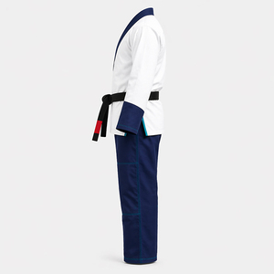 Kimono de Jiu Jitsu de Algodón de Calidad Profesional Personalizable en Colores Azul y Blanco, Trajes de Jujitsu BJJ Gi, Uniforme de Judo, Gran Venta - Product Image 3