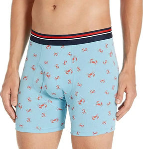 Calzoncillos Boxer de Algodón Transpirable para Hombre, Corte Medio, con Cierre, Antibacterianos, de Secado Rápido, Tallas Grandes, Ajuste Holgado, Ropa Interior Informal, con Logotipo Personalizado - Product Image 3