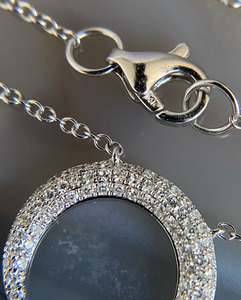 Collier Pendentif Lune Croissante en Or Blanc Massif 18 carats de Luxe avec Diamant Naturel Couleur Argent pour Femme – Vente en Gros Usine - Product Image 6