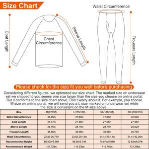 Conjunto Térmico de Manga Larga para Hombre, Ropa Interior Suave de Manga Larga con Parte Superior e Inferior, Traje Deportivo de Invierno - Product Image 6