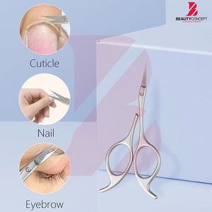 Ciseaux à cuticules professionnels en acier inoxydable argenté avec revêtement en titane, outils de manucure couleur unie, coupe-peaux mortes, prix d'usine - Product Image 5