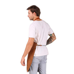 Vintage Style Genuine <b>Leather</b> <b>Apron</b> Multi-Pocket Salon <b>Apron</b> Premium Genuine <b>Leather</b> Adjustable - Product Image 3
