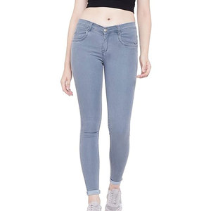 Pantalones vaqueros para mujer de tamaño personalizado, transpirables, para uso en exteriores, los más vendidos al por mayor, 100% algodón. - Product Image 1