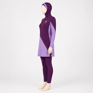 Conjunto Burkini para Mujer que Combina un Estilo Moderno y Modesto, Ajuste Cómodo y Tela Flexible para Piscina y Playa - Product Image 5