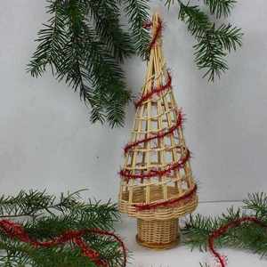 Decoraciones Navideñas de Tinsel al por Mayor del Fabricante, Árbol de Ratán Hueco con Soporte para Decoración de Interiores - Product Image 3