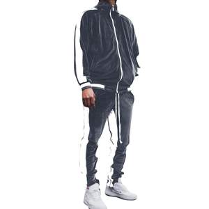 Survêtements de sport personnalisés slim fit les plus populaires, pas chers, prêts à être expédiés, respirants, pour hommes, pour le jogging - Product Image 2