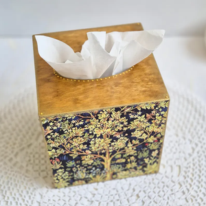 Boîte à mouchoirs décorative avec motif Arbre de Vie de William Morris, porte-serviettes carré en bois, par blossom craft india - Product Image 5