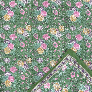 Premium Jaipur Handcrafted Cotton King Bedsheet 3 Pcs 200TC <b>Block</b> Printed Floral Design Soft Breathable Durable All Season Home - Product Image 3