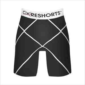 <b>Men's</b> Black Criss-Cross Pattern Mid Waist Sporty <b>Shorts</b> Breathable Spandex Nylon Athletic <b>Short</b> Pants - Product Image 1