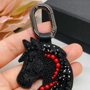 Stylish Embroidery Beaded <b>Keychain</b> Handmade Premium Key Ring with Intricate Seed Bead Design - Product Image 1