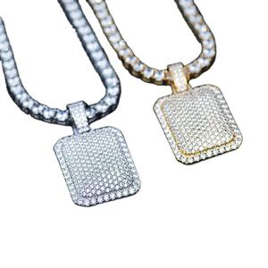 Estilo Hip Hop 925 Plata Moissanite Iced Out Cube Colgante Diseño personalizado Joyería de moda para hombre a precio asequible Joyería de rapero - Product Image 1