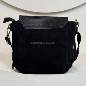 High Quality Women Large Capacity Cowhide Suede Leather Flap Crossbody Bag Handmade Leather Luxury Designer Fringe Shoulder Bag - Product Image 5