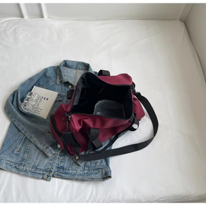 Black leather <b>weekender</b> <b>bag</b> Travel <b>bag</b> <b>with</b> <b>shoe</b> <b>compartment</b> Zipper closure <b>weekender</b> <b>bag</b> Leather travel <b>weekender</b> <b>bag</b> - Product Image 3